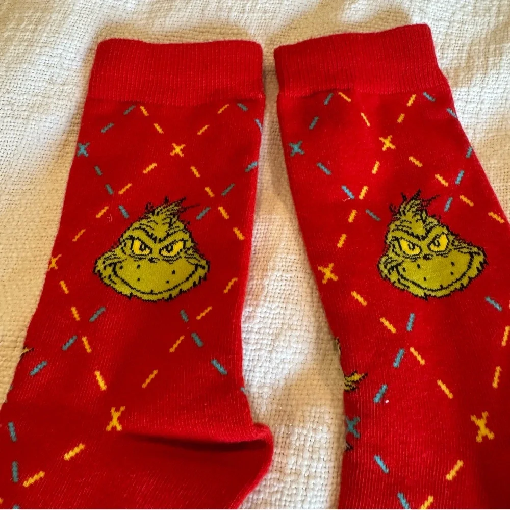 Grinch Meal McDonald’s Socks Red OS Holiday‎ Christmas Festive Collectable